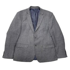 Cricket & Co Gray Wool Blend Textured Blazer Jacket Mens 56 46 US Lord